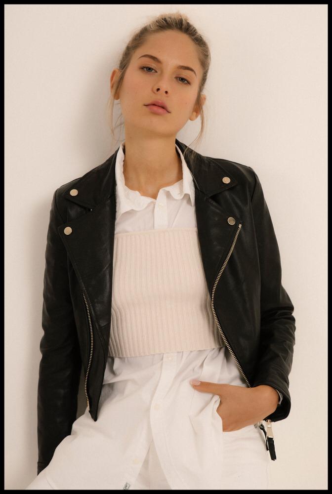 Midi Biker Leather Jacket