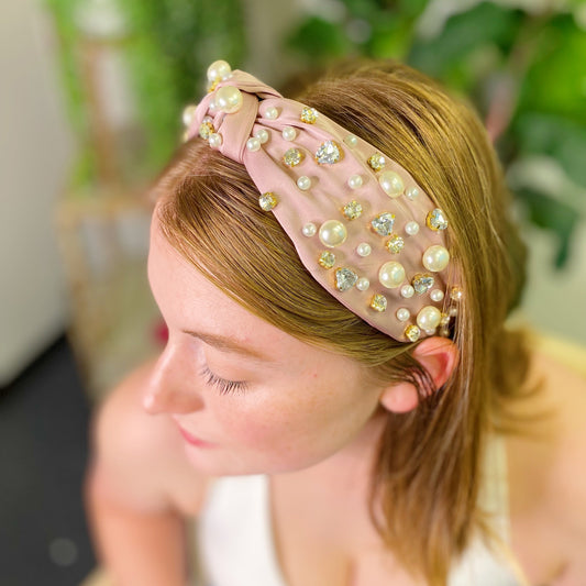 My Winslet-Jeweled Satin Headband