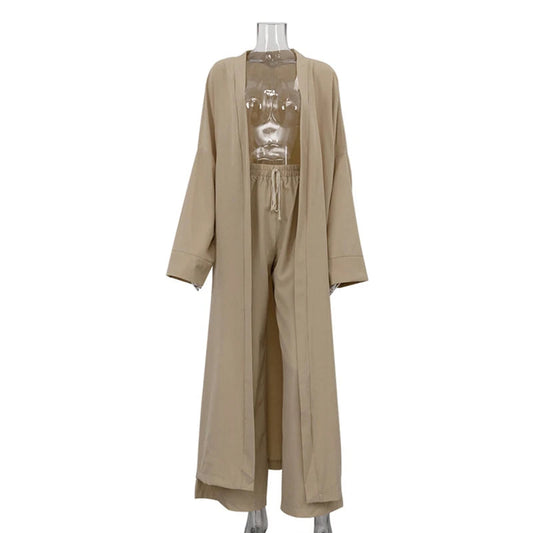 Casual Long Shirt/Coat Pants Sets