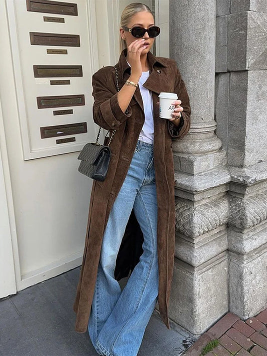 Vintage Suede Long Jacket