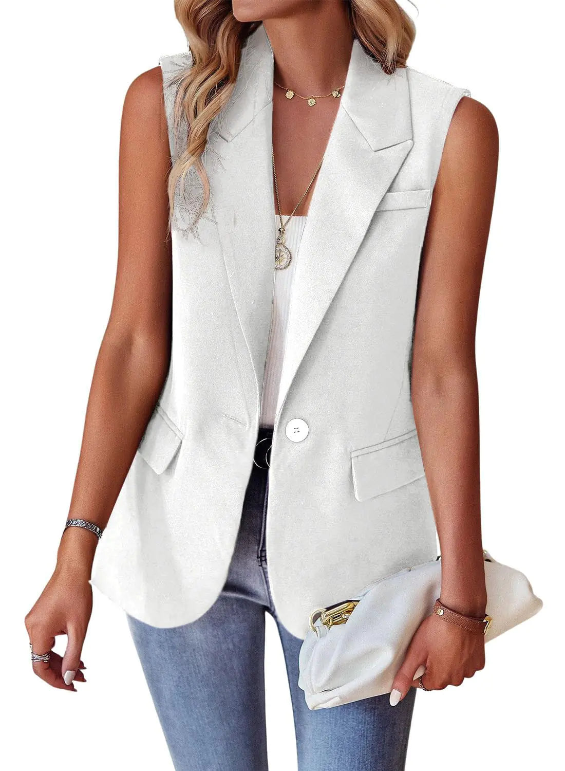 Casual Business Blazer Vest Sleeveless