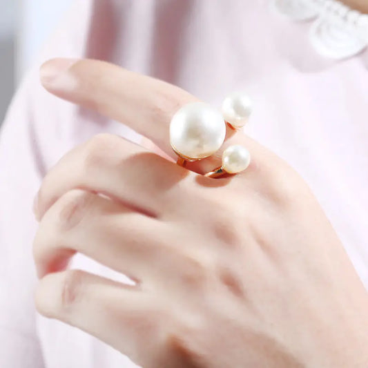 Luxury Pearl Accent Joint Ring