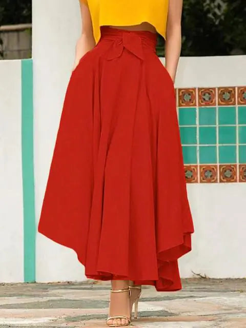 Elegant High-Waisted Bohemian Skirt