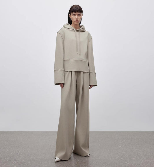 "Time Travel" Short-Hooded Sweatshirt Autumn and Winter Casual Sweatpants