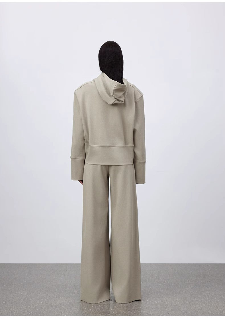 "Time Travel" Short-Hooded Sweatshirt Autumn and Winter Casual Sweatpants