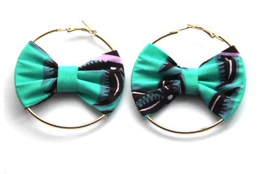 Handcrafted Batik Cotton Statement Earrings