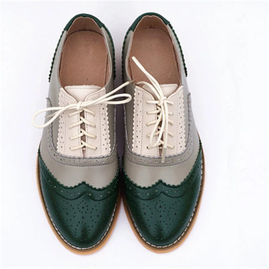 Genuine Leather Brogues Vintage Casual Oxfords Shoes