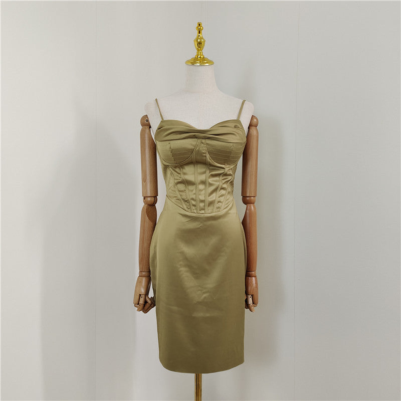 Chic Italian Spaghetti Dress