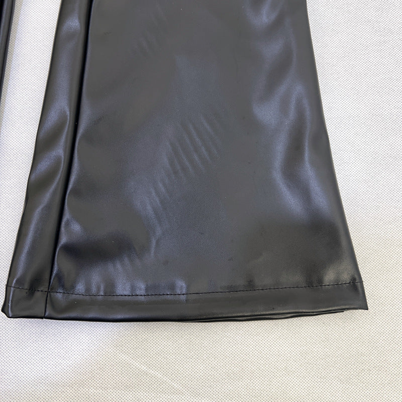New High Waist PU Leather Pants