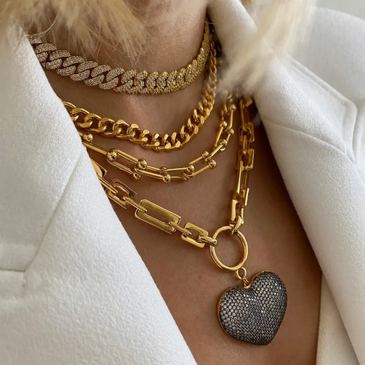 Heavy Minimalism Chain Punk Chunky Jewelry