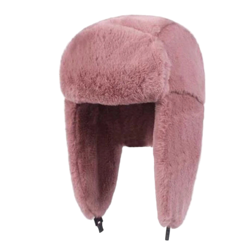 Buttermere Faux Fur Pink Winter Bomber Hat