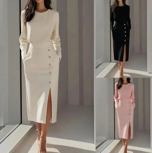 Elegant High Waist Dress 2025