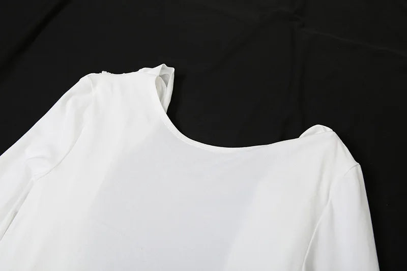 2025 New Backless Dress Long Skirt Slim Fit Long-Sleeved