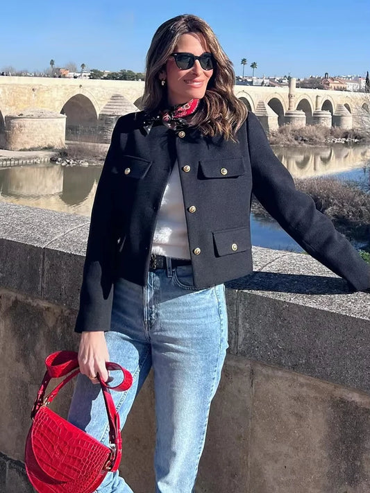 New Bomber Cropped Jacket