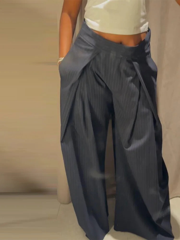 Casual Striped Loose Pants