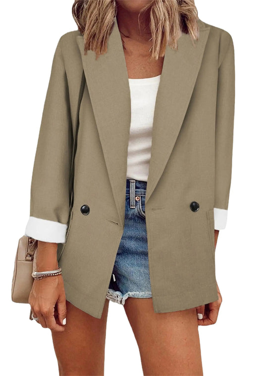 Chic Cinched Waist Blazers with Pockets