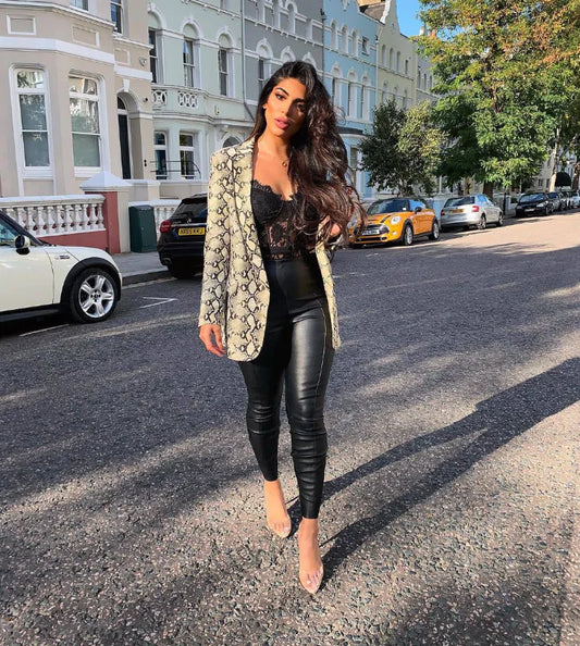 Snake Print Blazer Jacket